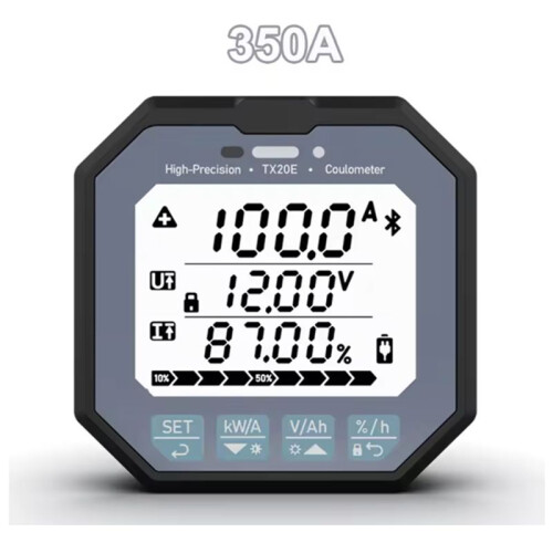 Coulometer för Android  litiumbatterimonitor Coulomb-mätare bilströmdisplay batterikapacitetsindikator 350A 2