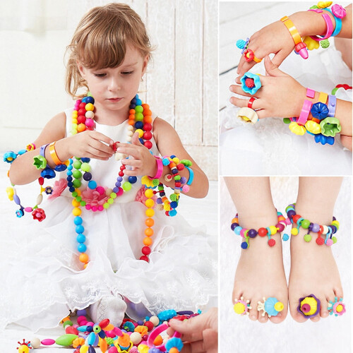 FRCOLOR TOYMYTOY Σετ χάντρες Snap Creative DIY Κολιέ Βραχιόλι Κοσμήματα Κιτ Κατασκευής για 2