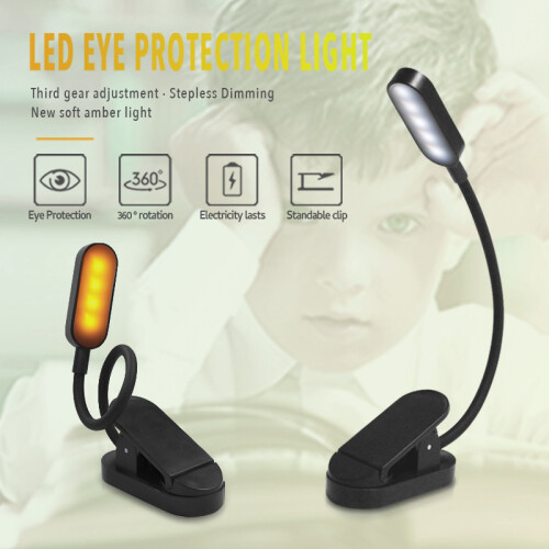 Schwarzes Buchlicht - LED-Klemmleuchte für Studenten Black 1