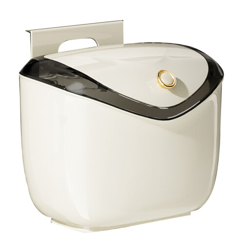 Hanging Small Wall Mount Trash Can, Punch-Free, 3L Kitchen Compost Bin 2