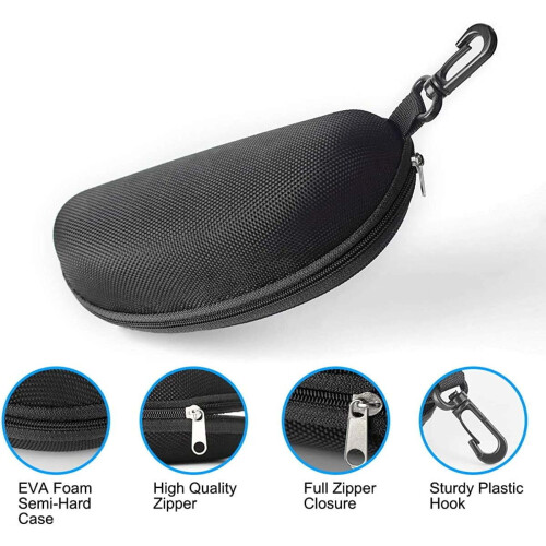 Sunglasses Case Hard Shell with Zipper Portable 1