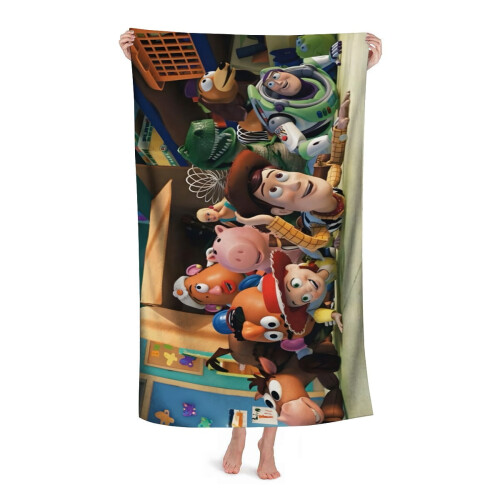 Πετσέτα θαλάσσης Buzz Lightyear & Toy Story, γρήγορο στέγνωμα, απωθητική της άμμου, 30,7x59 2