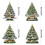 Acrylic Flat Christmas Ornaments Set Cute Designs 12pcs 4