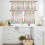 Easter Eggs Kitchen Curtains Set Watercolor Spring Floral 3