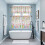 Easter Eggs Kitchen Curtains Set Watercolor Spring Floral 4