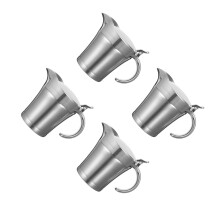 4Stk Silberne Soßenkännchen Doppelisoliert Ideal Für Soßen