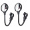 Bike Mirrors Handlebars Adjustable Clear Vision Plastic 2Pcs 14.7X3In 4