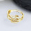 Adjustable Open Fidget Ring Gold for Women 6