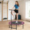 Homcom HOMCOM Trampoline Outdoor Bouncer Jumper Adjustable Handle, Pink 1