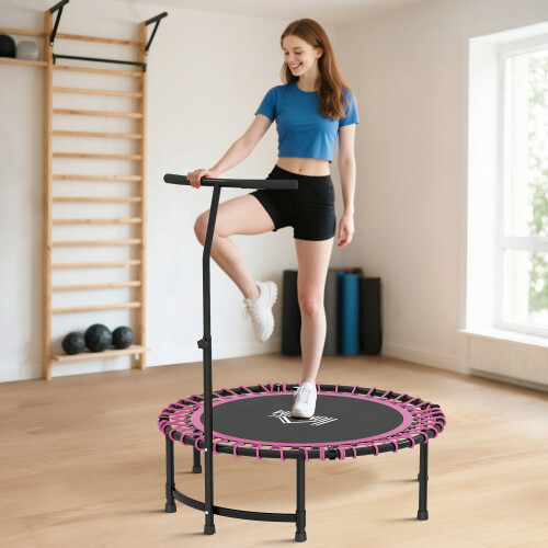 Homcom HOMCOM Trampoline Outdoor Bouncer Jumper Adjustable Handle, Pink