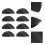 Padded Inserts Bra Pad Insert Black 4 Pair 5