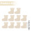 Unpainted Wooden Christmas Tree Ornaments12-Pack 2