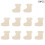 Unpainted Wooden Christmas Tree Ornaments12-Pack 4