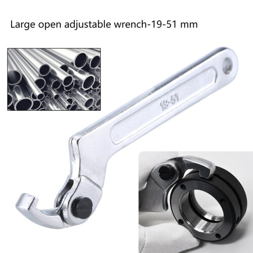 Adjustable Hook Wrenches Nut Bolts Universally C Shape Spanner Screw Nut Driver 2