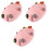 3Pièces Rose Élégant Laine Chapeau Mode 3