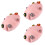3Pièces Rose Élégant Laine Chapeau Mode 6