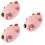 3Pièces Rose Élégant Laine Chapeau Mode 7