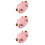 3Pièces Rose Élégant Laine Chapeau Mode 8