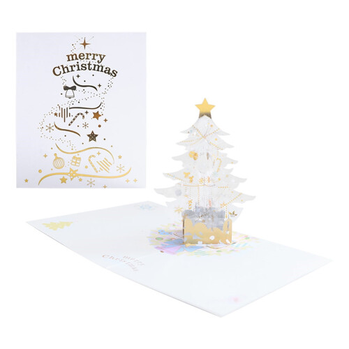 3D Crystal Christmas Card Transparent PET Reusable 1 Pack 1