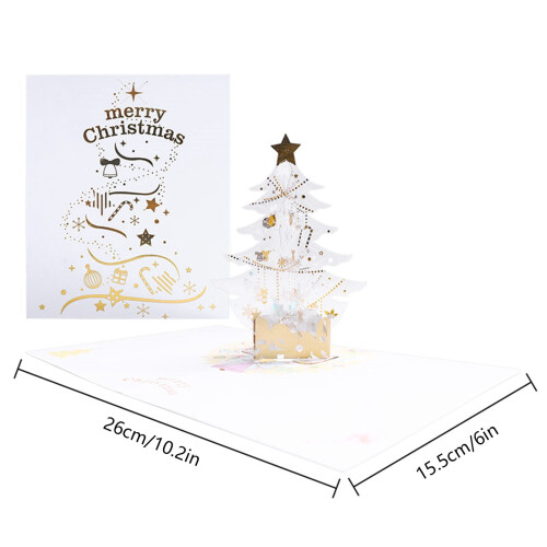 3D Crystal Christmas Card Transparent PET Reusable 1 Pack 2