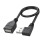 FEAMOSΚαλώδιο επέκτασης USB 2.090 μοιρών αρσενικό σε θηλυκό, κοντό καλώδιο για 3