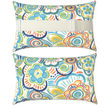 Sun Resistant Outdoor Lumbar Pillows With Elastics Strap Water proof Decorative Covers Cushions For Chaise Lounges