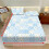 Butterfly Rose Print Bed Sheet Set Blue Floral 4-Piece 2
