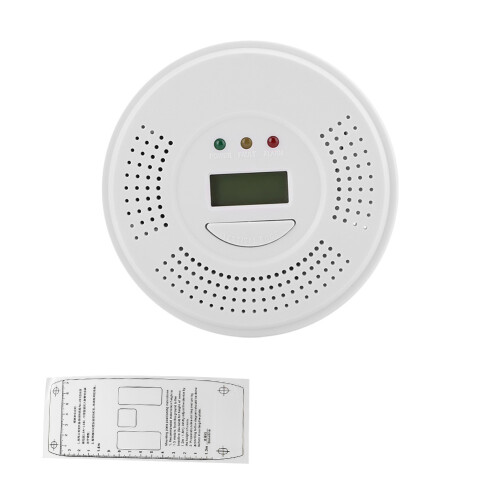 Battery Powered Carbon Monoxide Detection System With Digital Display Fast Response Wireless Interlinked LED Indicators Gas Leak Alarm
