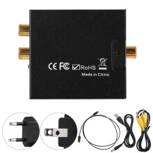 Koaxial digital ingång Ljudkonverterare Stereo RCA Analog utgång Elektromagnetisk brusfri överföring Samplingsfrekvens Stöd för 24-bitars SPDIF