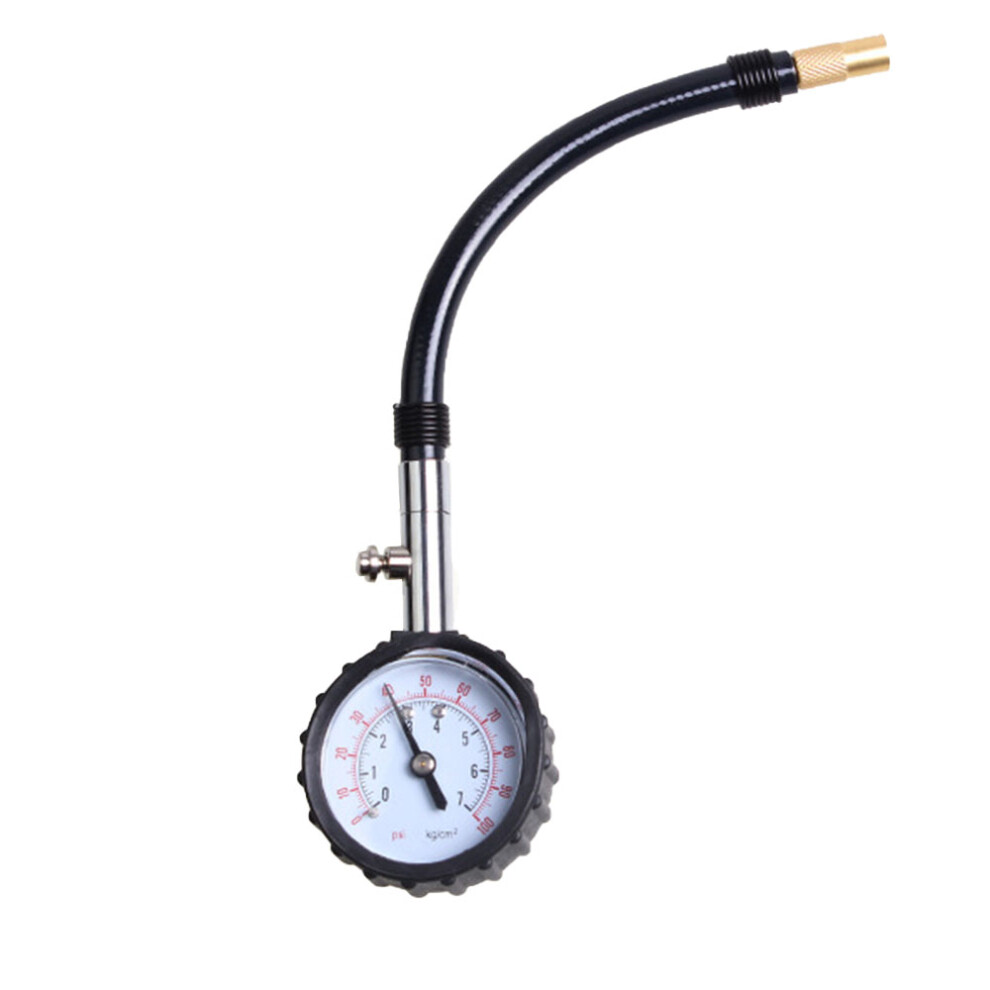 Easy To Carry Tire Pressure Gauge Universal Tire Gauge High Accuracy Durable Metal Construction Anti Leak Seal Flexible Hose Swivel Angle Chuck Built 9159805468049