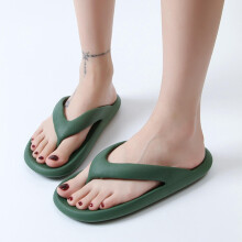Green Flip Flops Water-Friendly Non-Slip Lightweight