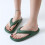 Green Flip Flops Water-Friendly Non-Slip Lightweight 7