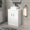 NES Home Nanuya White 600mm Bathroom Doors Vanity Unit Rectangle Ceramic Basin 1