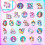 Unicorn Waterproof Stickers DIY Decorative 50-Pack 4