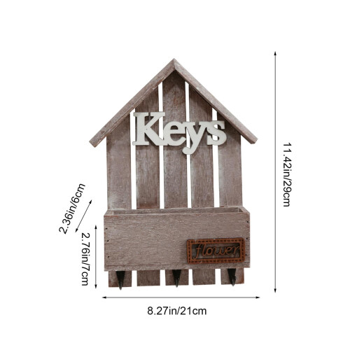 Wall-Mounted Key Holder with Decorative Design – Space-Saving Entryway Organizer for Keys & Small Essentials 2