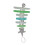 Sea Glass Christmas Tree Ornament, 6.2x3.1 cm 8