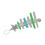 Sea Glass Christmas Tree Ornament, 6.2x3.1 cm 12