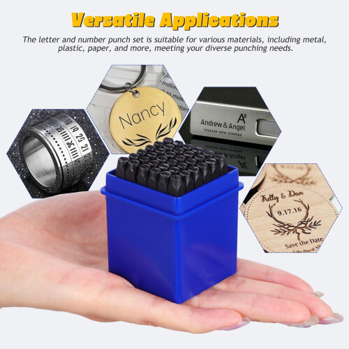 FRCOLOR Μεταλλικές σφραγίδες γραμμάτων, σφραγίδες σήμανσης αριθμών, μαύρες 2