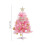 Pink Christmas Tree Tabletop Artificial Mini Tree with 3