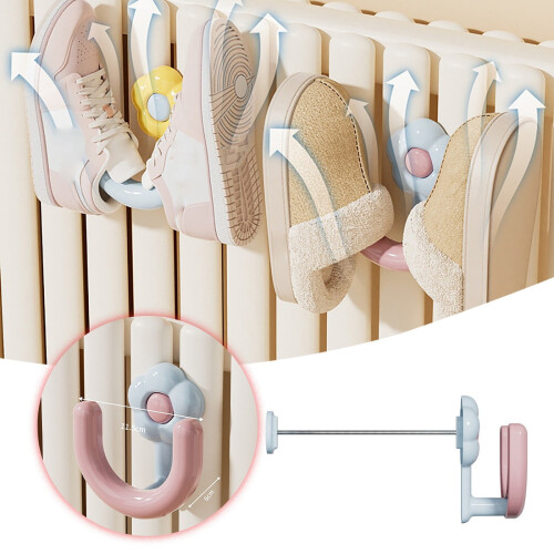 Crochet de radiateur Mini remplaçable, facile à utiliser, support de chaussures durable en ABS pour chauffage intérieur 1