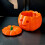Φωτιστικό LED κολοκύθας Halloween Jack-O'-Lantern που τρεμοπαίζει μέσα σε πορτοκαλί κολοκύθα 6
