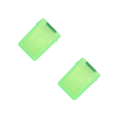 2Pcs Light Green 3.5 Inch Hdd Shockproof Antistatic Storage Case
