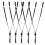 5PCS Quick Release Lanyard Black Polyester Adjustable Hat Strap for Travel Convenience 6