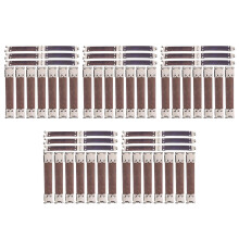 50Pièces Fermoirs Métal Flexibles Argentés Pour Sac À Main Bleu