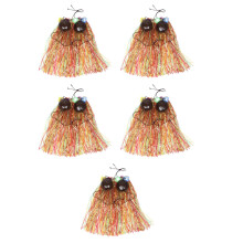 5Pièces Costume Plage Hawaïen Jupe Top Bikini Femme