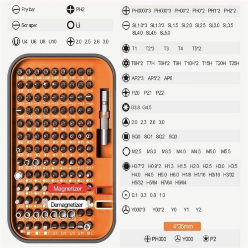 130-in-1 Precision Magnetic Screwdriver Bit Set with 120 Bits 10 Tools Repair Tool 2