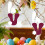 Wooden Easter Bunny Ear Letter Charm Natural Wood Rustic 3
