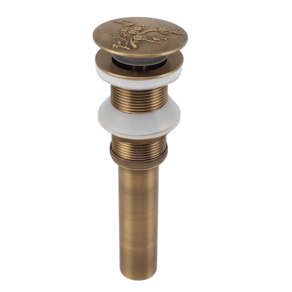 Copper Pop Up Sink Drain Stopper For Bathroom Kitchen Anti-Rust Vessel 4691388295902