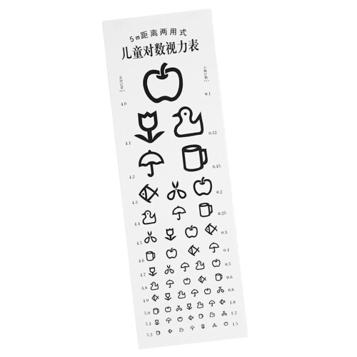 2Pcs Standardized Eye Chart Visual Testing Chart For Kindergarten Or Adults 1