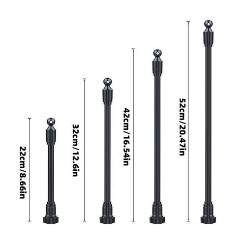 Multifunction Device Mounting Adapters 17mm Socket Aluminum Plastic Extension Arm 4 Adjustable Lengths For Dashboards 2